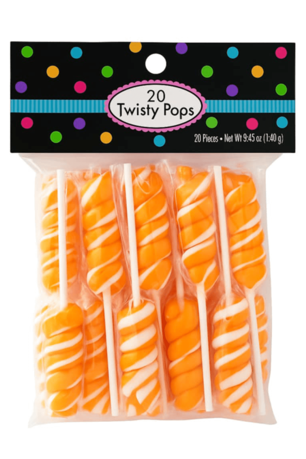 Twisty Pops – 20 Individually Wrapped Swirl Lollipops (8.46 oz Bag) – Bulk Candy for Parties, Buffets, Favors & Gifts - Tree Treasures