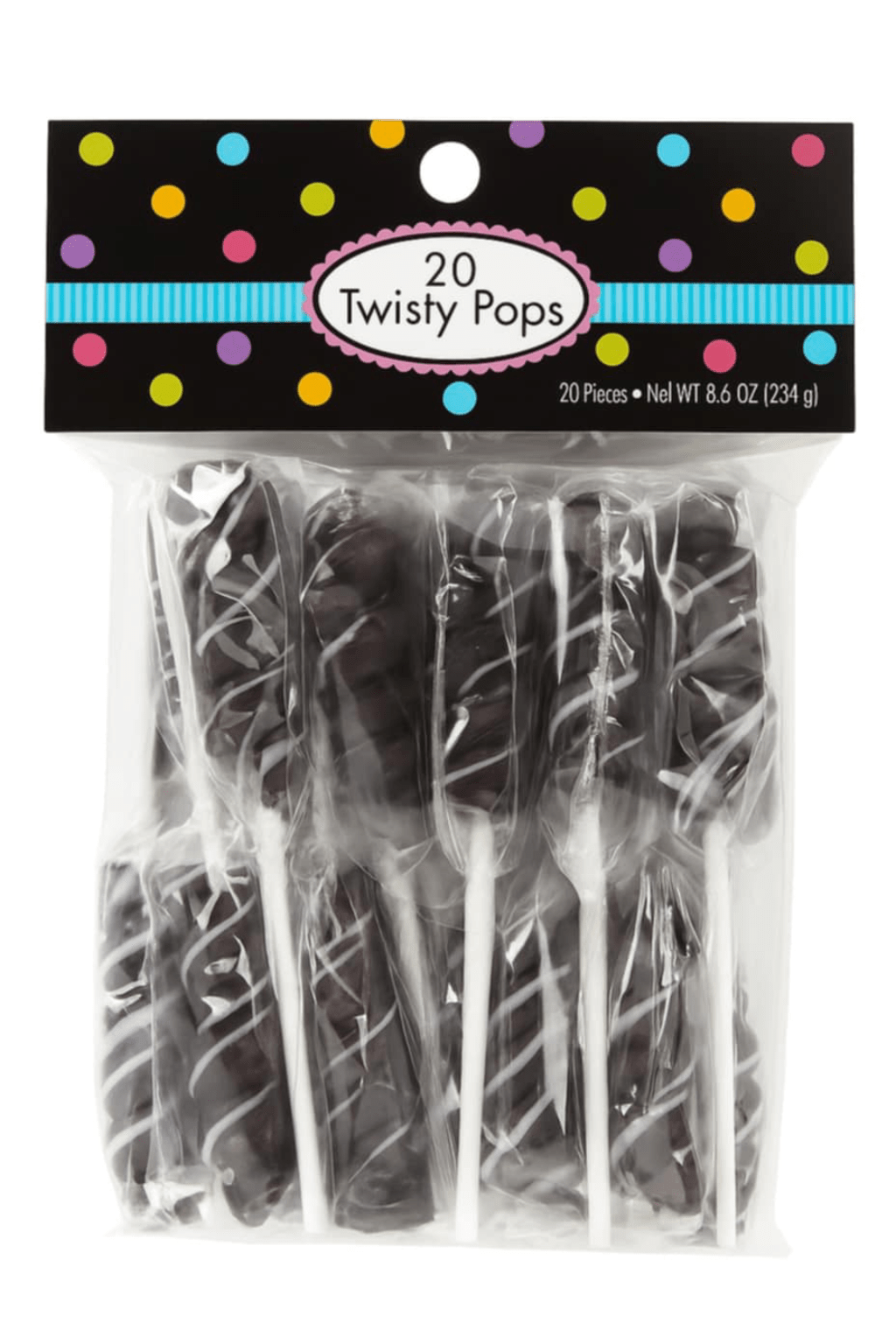 Twisty Pops – 20 Individually Wrapped Swirl Lollipops (8.46 oz Bag) – Bulk Candy for Parties, Buffets, Favors & Gifts - Tree Treasures