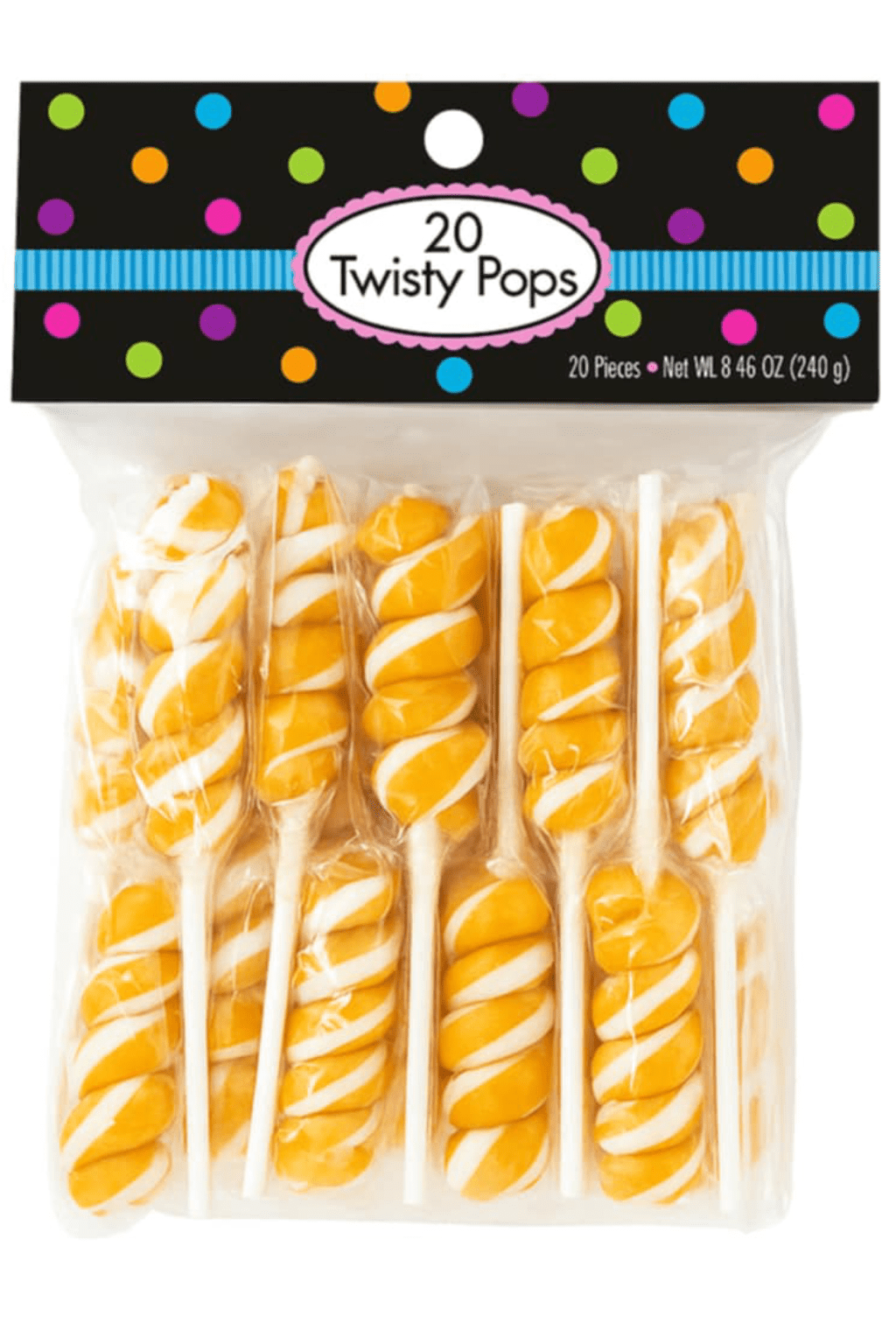 Twisty Pops – 20 Individually Wrapped Swirl Lollipops (8.46 oz Bag) – Bulk Candy for Parties, Buffets, Favors & Gifts - Tree Treasures