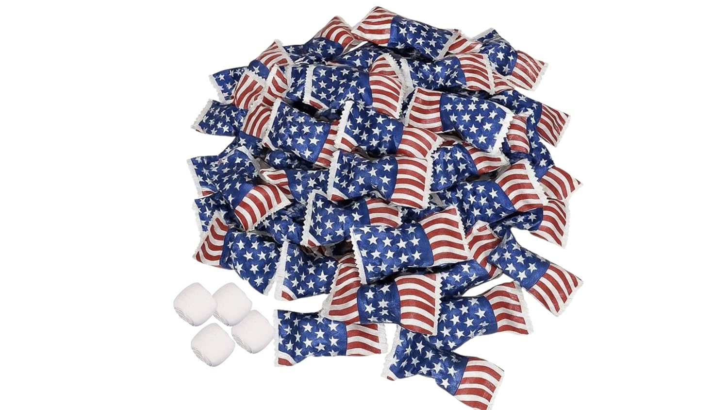 USA Flag Buttermints 216ct – Patriotic Candy for 4th of July, Memorial Day, Veterans Day, American Flag Candy, Red White and Blue Snacks, Buttermints Individually Wrapped in Bulk - Tree Treasures