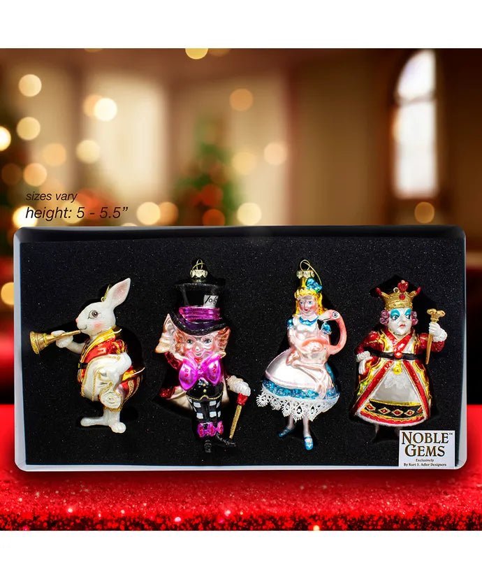 Wonderland Glass Ornament Gift Set – 5"–5.5" – Noble Gems - Tree Treasures