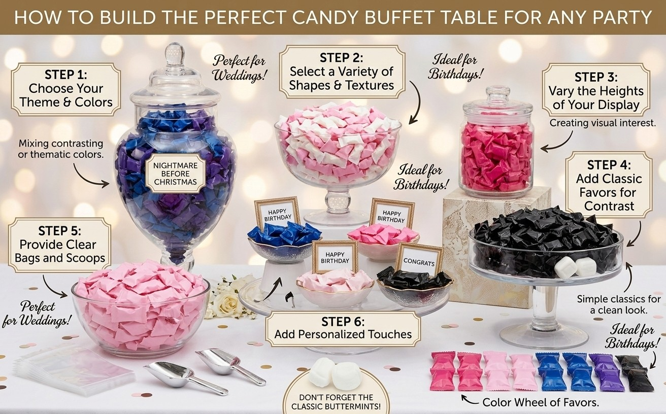 How to Build the Perfect Candy Buffet Table for Any Party – Tree Treasures