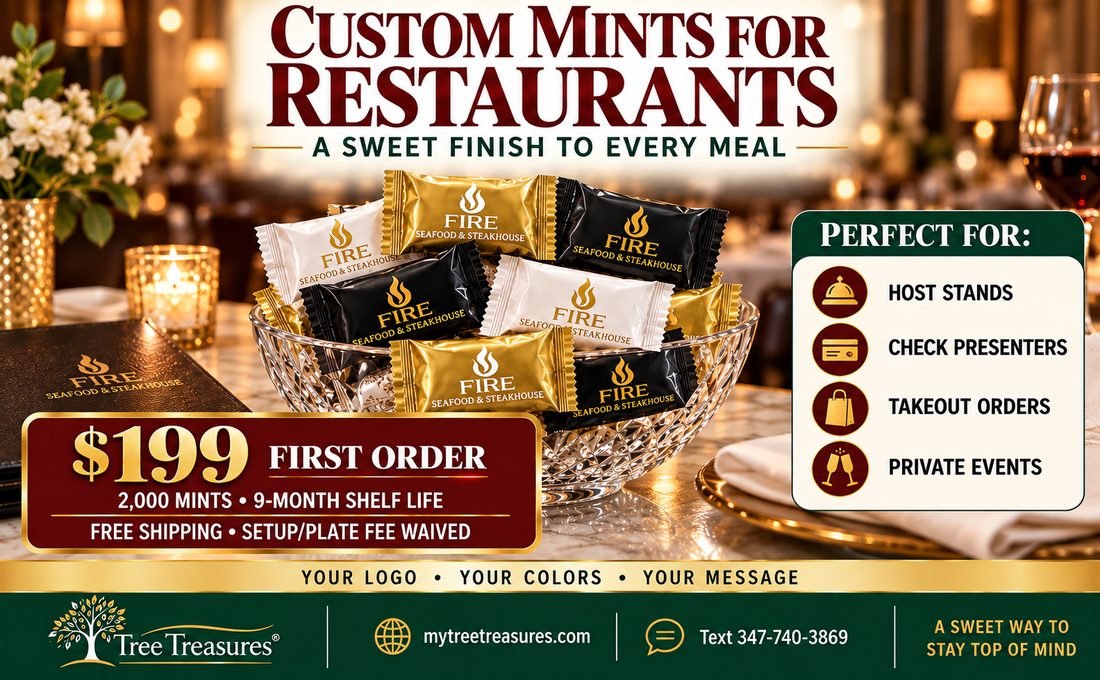Custom Mints for Restaurants: A Sweet Way to Keep Your Brand Top of Mind