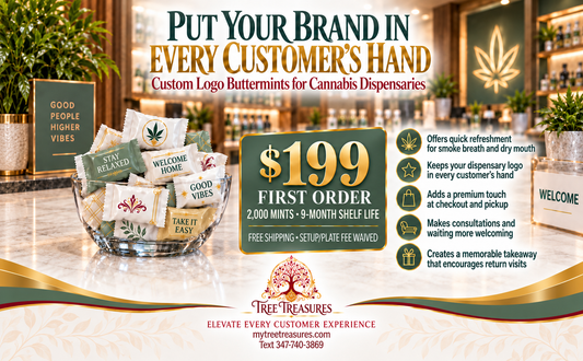 Custom Logo Buttermints for Cannabis Dispensaries: A Memorable Branded Giveaway