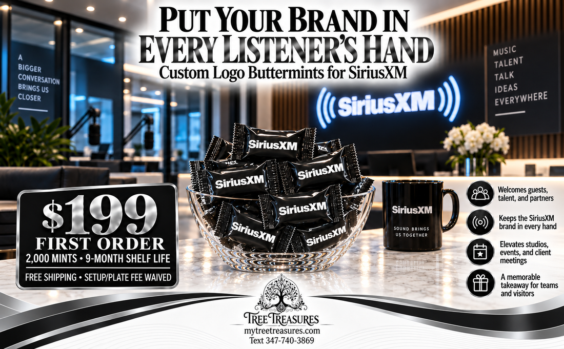 Custom Logo Buttermints for SiriusXM: Put Your Brand in Every Listener’s Hand