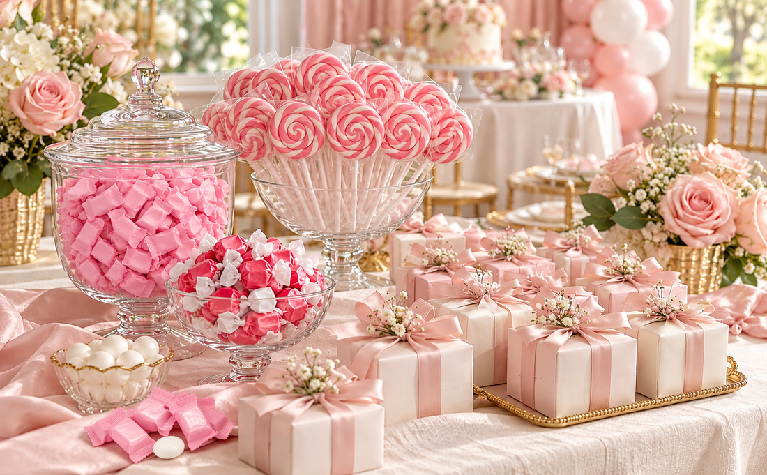 Pink Baby Shower Favors: Mint & Candy Ideas