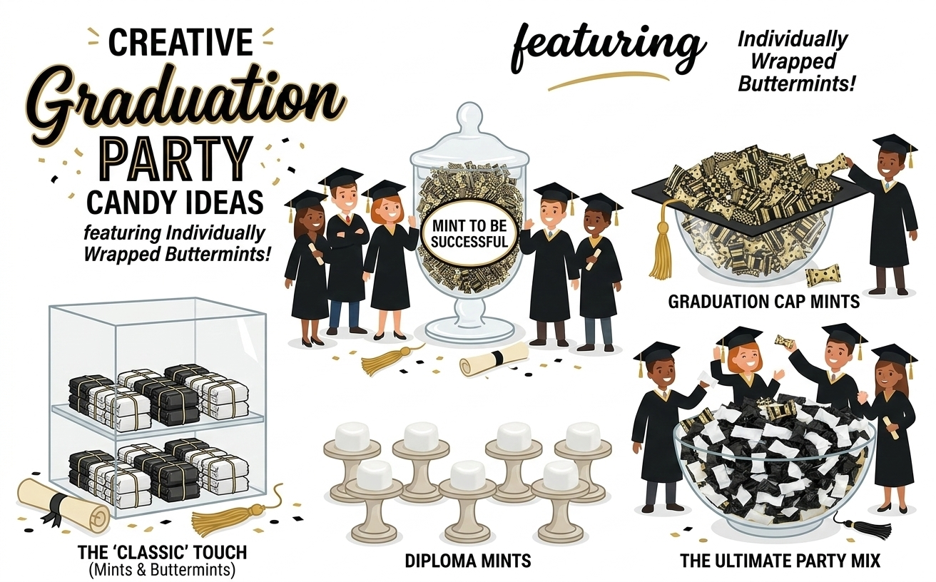 Graduation Party Candy Ideas with Individually Wrapped Buttermints ...