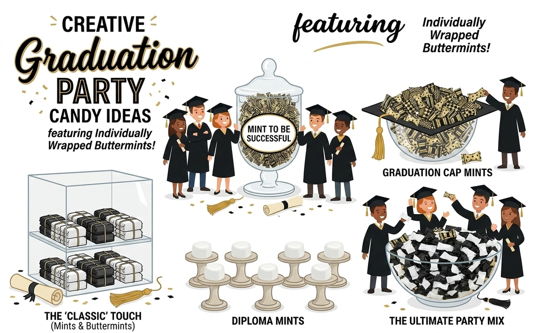 Graduation Buttermints Graduation Party Candy Ideas with Individually Wrapped Buttermints ...