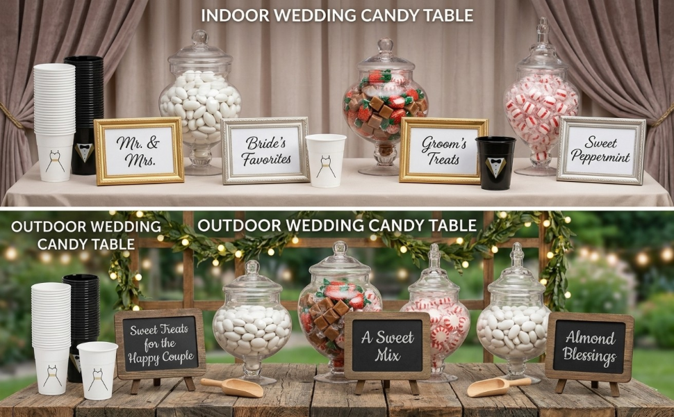 Wedding Candy Table Ideas for Indoor & Outdoor Venues