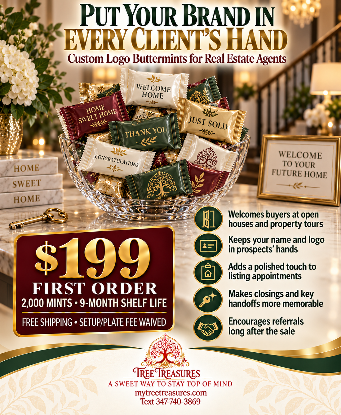 Top of Mind After Every Closing: Custom Mints for Real Estate Agents
