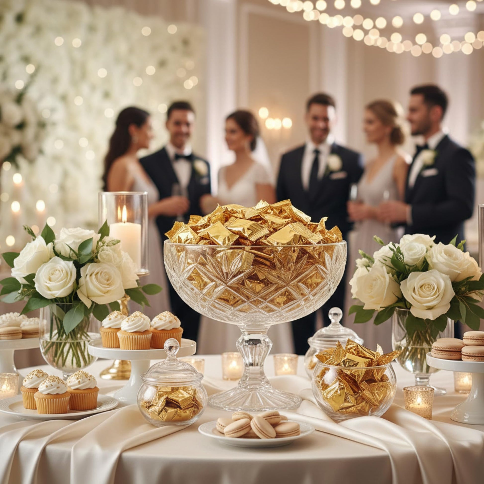 110ct Gold Wrapped Buttermints – Individually Wrapped Butter Mints Bulk for Weddings, Baby Showers, Retirement, Candy Buffets, and Thank You Gifts – Soft Buttermints