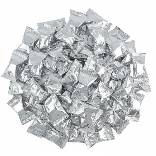 110ct Silver Wrapped Buttermints – Individually Wrapped Butter Mints Bulk for Weddings, Retirement, Candy Buffets, and Thank You Mints – Soft Buttermints (110)