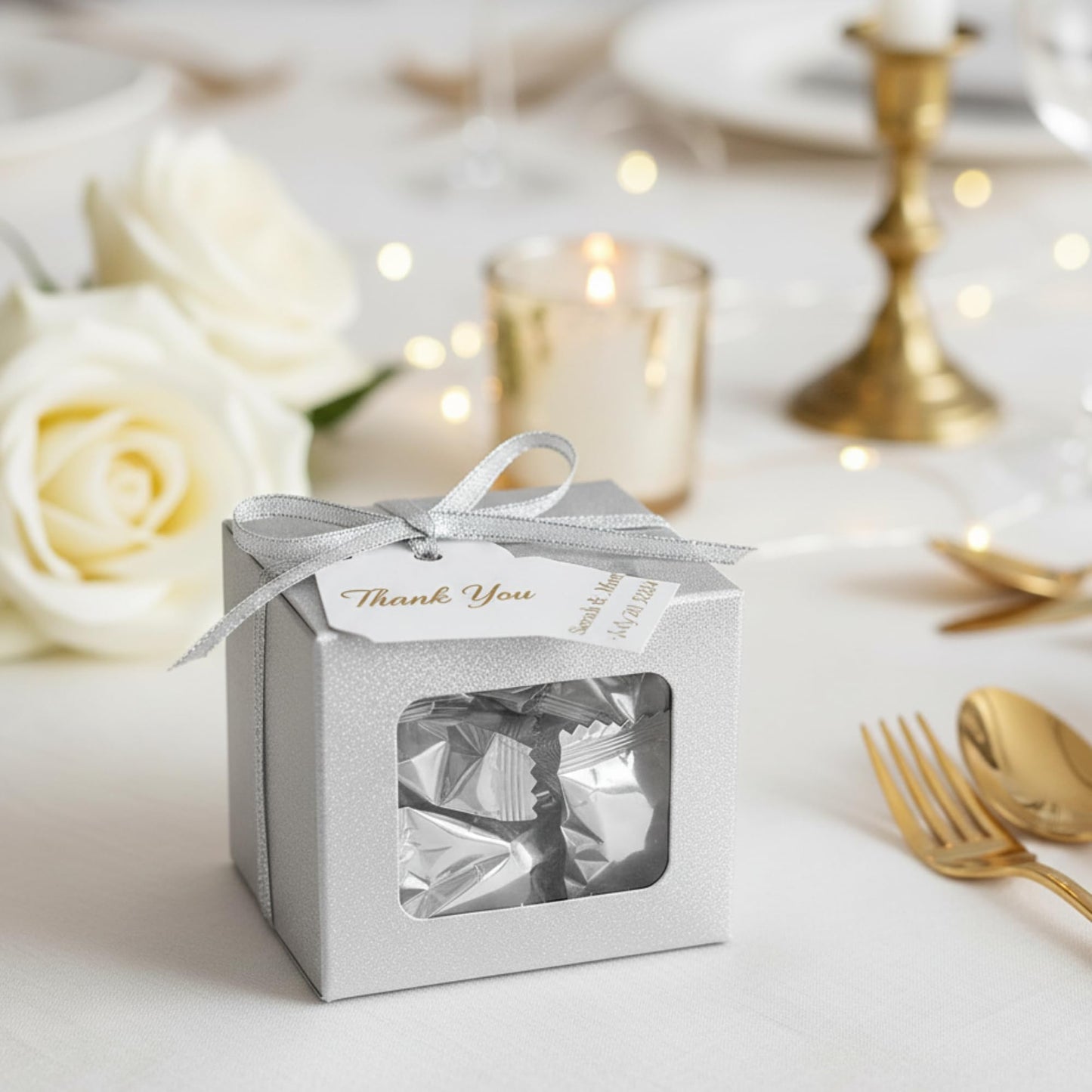 110ct Silver Wrapped Buttermints – Individually Wrapped Butter Mints Bulk for Weddings, Retirement, Candy Buffets, and Thank You Mints – Soft Buttermints (110)