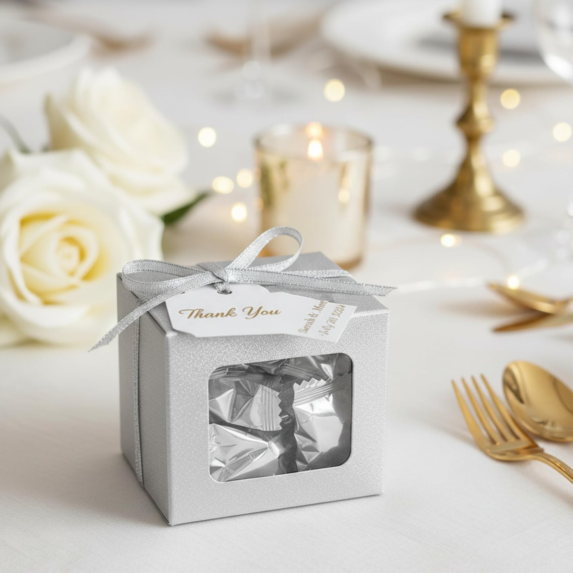 110ct Silver Wrapped Buttermints – Individually Wrapped Butter Mints Bulk for Weddings, Retirement, Candy Buffets, and Thank You Mints – Soft Buttermints (110)