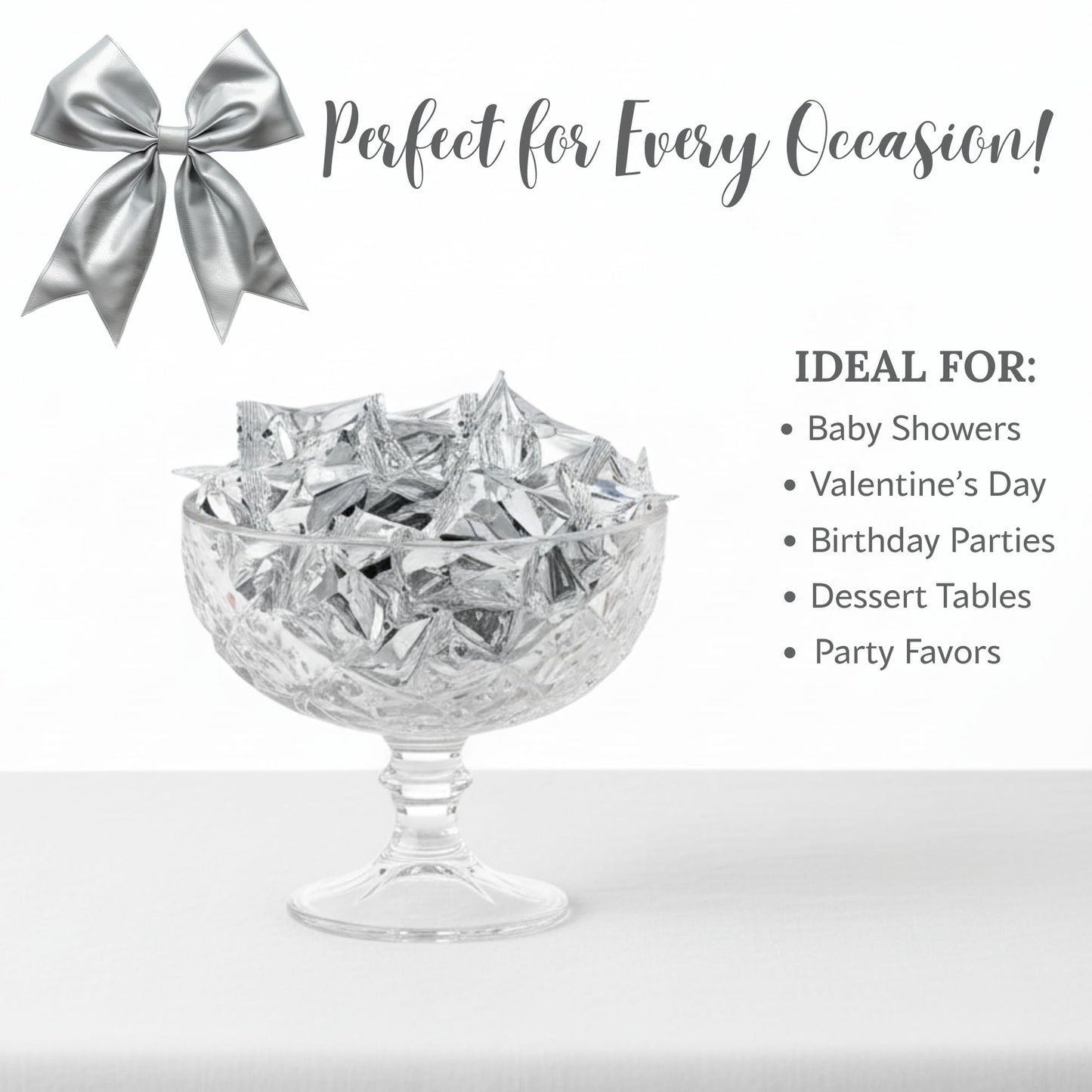 110ct Silver Wrapped Buttermints – Individually Wrapped Butter Mints Bulk for Weddings, Retirement, Candy Buffets, and Thank You Mints – Soft Buttermints (110)