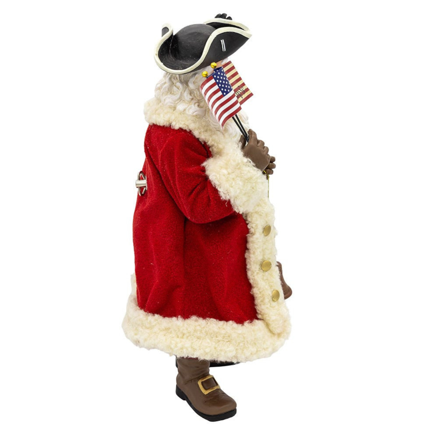 11" Fabriché™ 250th Anniversary of America Musical Santa – Patriotic Christmas Décor Figure