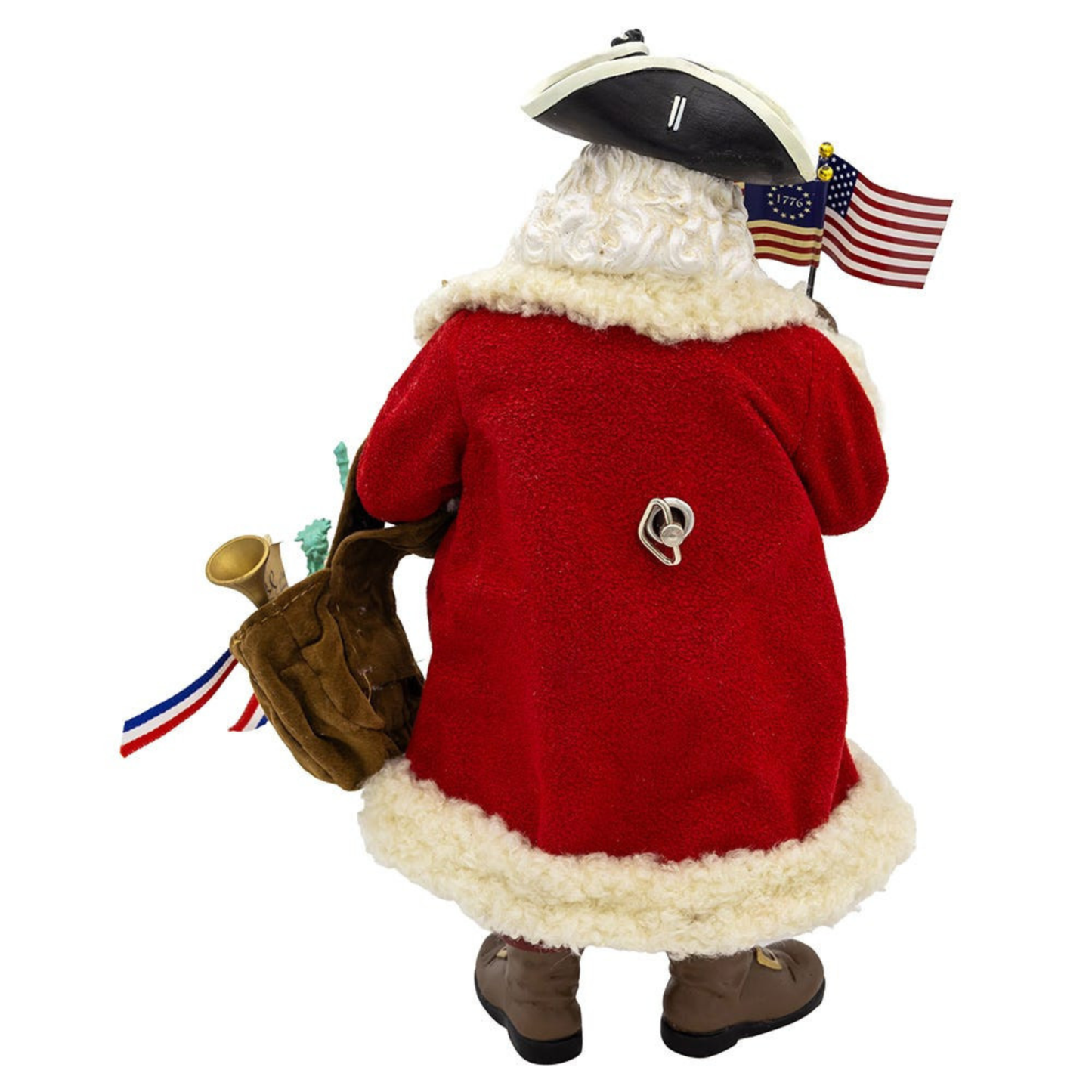11" Fabriché™ 250th Anniversary of America Musical Santa – Patriotic Christmas Décor Figure