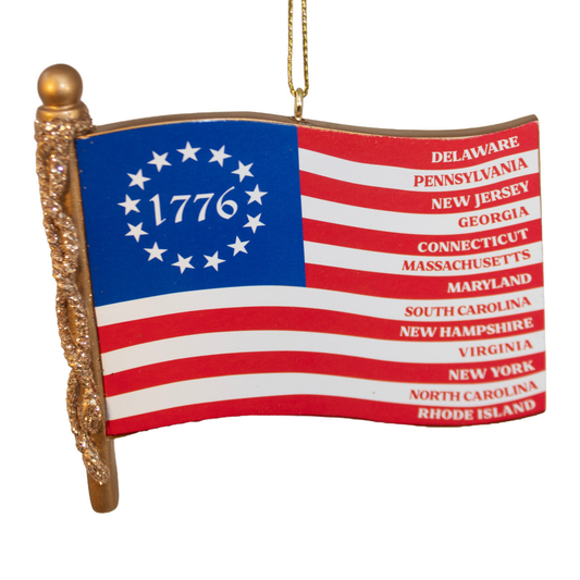 13 Colonies 1776 American Flag Ornament – Official America250™ Betsy Ross Patriotic Décor