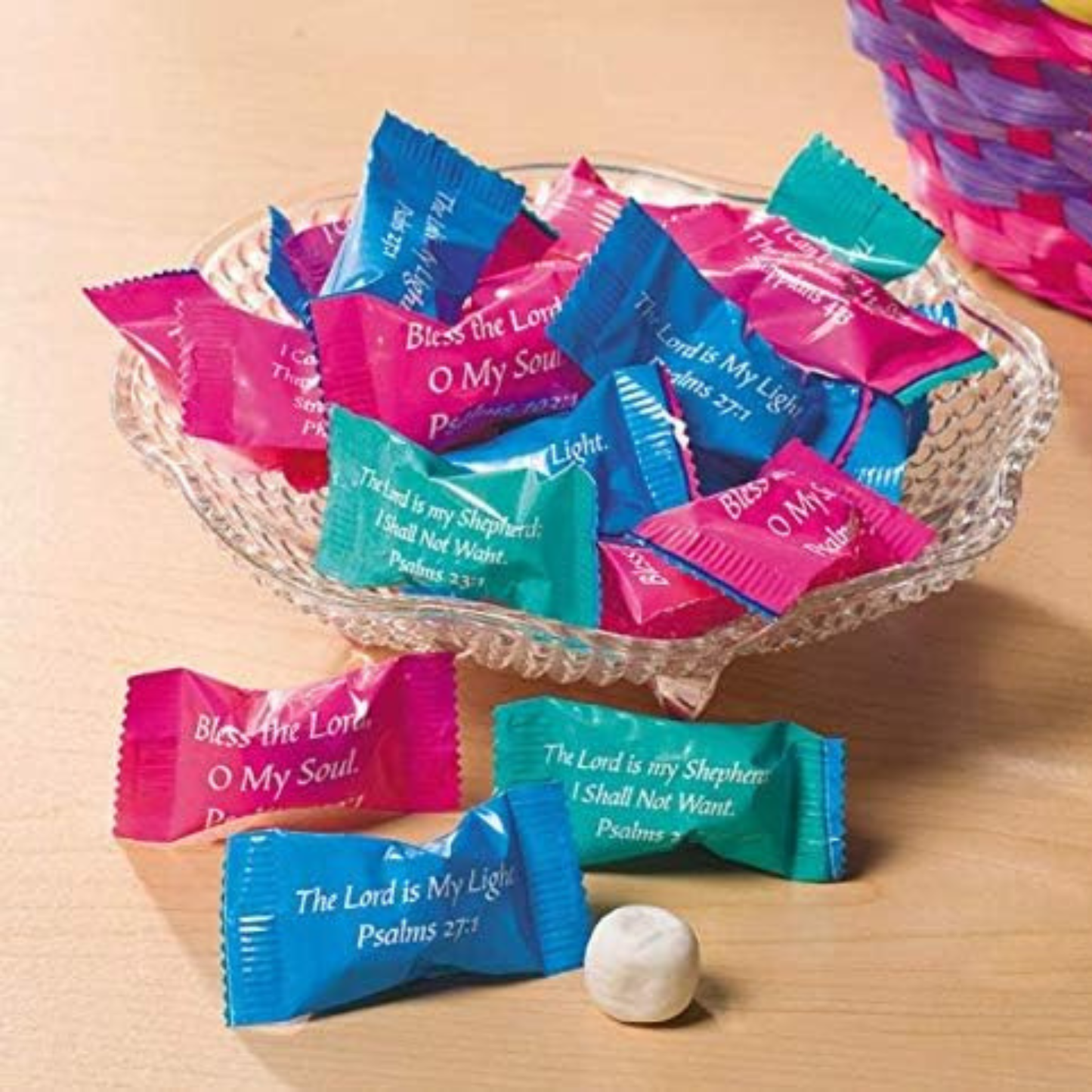 216ct Bible Verse Butter Mints Bulk – Individually Wrapped Christian Candy for Easter, Church, Sunday School, Weddings, Graduation, Party Favors – Religious Buttermints - Tree Treasures