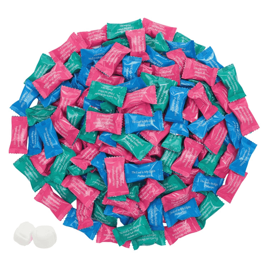 216ct Bible Verse Butter Mints Bulk – Individually Wrapped Christian Candy for Easter, Church, Sunday School, Weddings, Graduation, Party Favors – Religious Buttermints - Tree Treasures