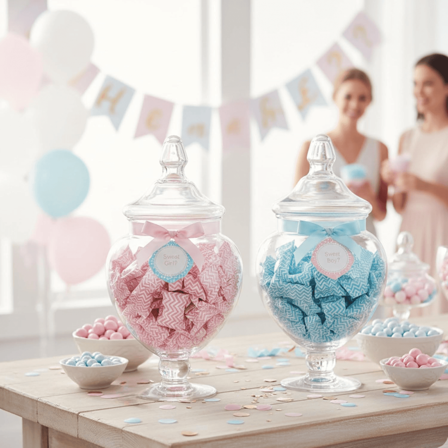 216ct Blue and Pink Candy Buttermints – Individually Wrapped Candy for Gender Reveal, Baby Shower Favors, Graduation, and Party Sweets - Tree Treasures