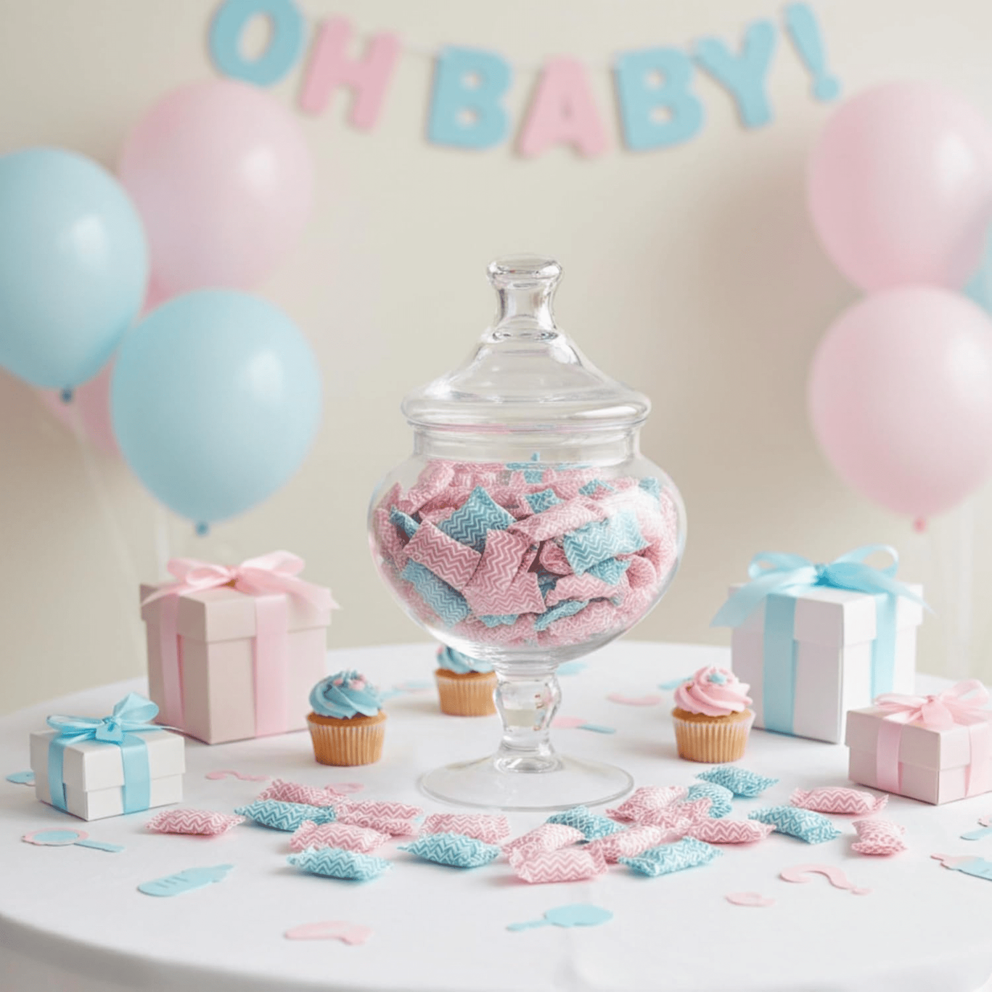 216ct Blue and Pink Candy Buttermints – Individually Wrapped Candy for Gender Reveal, Baby Shower Favors, Graduation, and Party Sweets - Tree Treasures