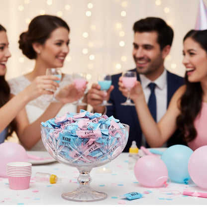 216ct Gender Reveal Buttermints – Individually Wrapped Pink and Blue Candy for Baby Shower Favors, Gender Reveal Snacks, Team Pink and Team Blue - Tree Treasures