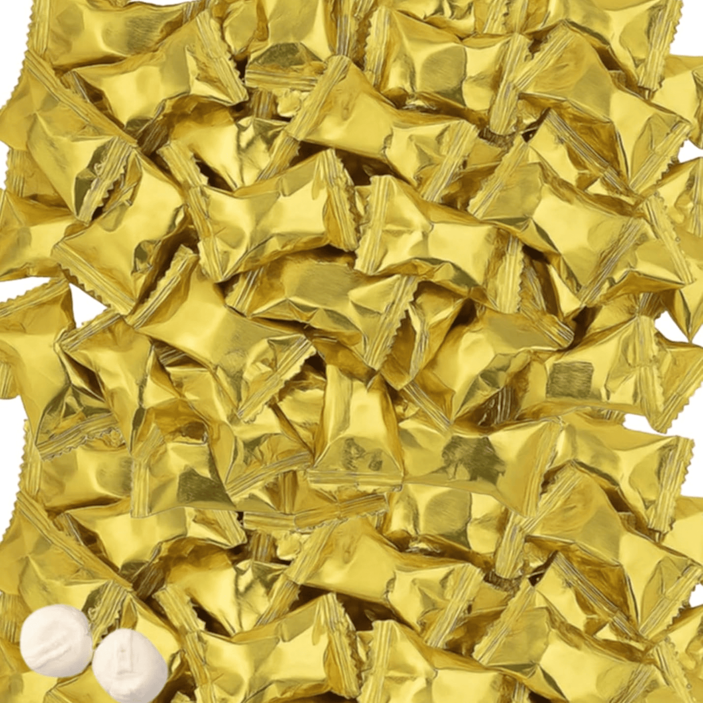 216ct Gold Wrapped Buttermints – Individually Wrapped Butter Mints Bulk for Weddings, Baby Showers, Retirement, Candy Buffets, and Thank You Gifts – Soft Buttermints - Tree Treasures