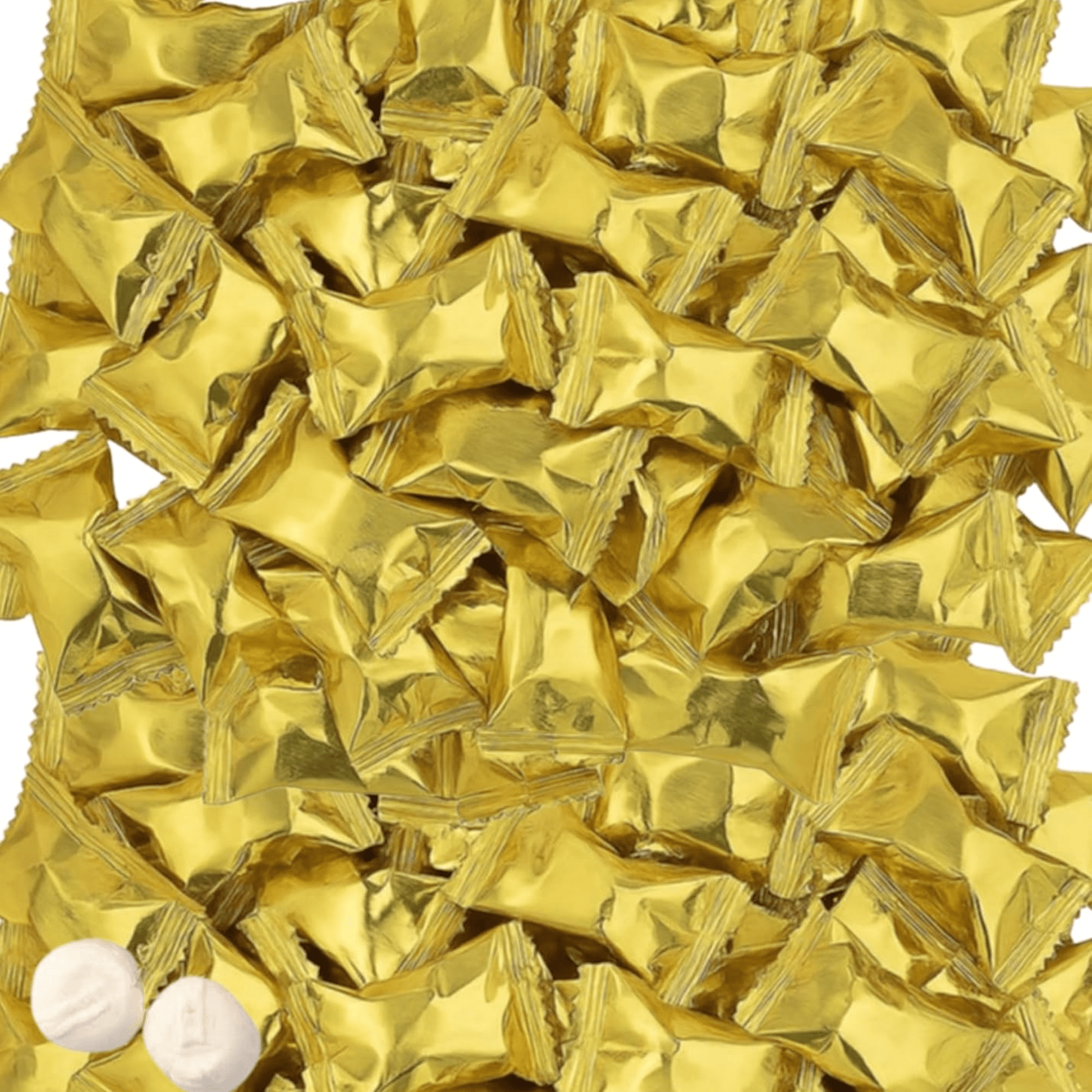 216ct Gold Wrapped Buttermints – Individually Wrapped Butter Mints Bulk for Weddings, Baby Showers, Retirement, Candy Buffets, and Thank You Gifts – Soft Buttermints - Tree Treasures