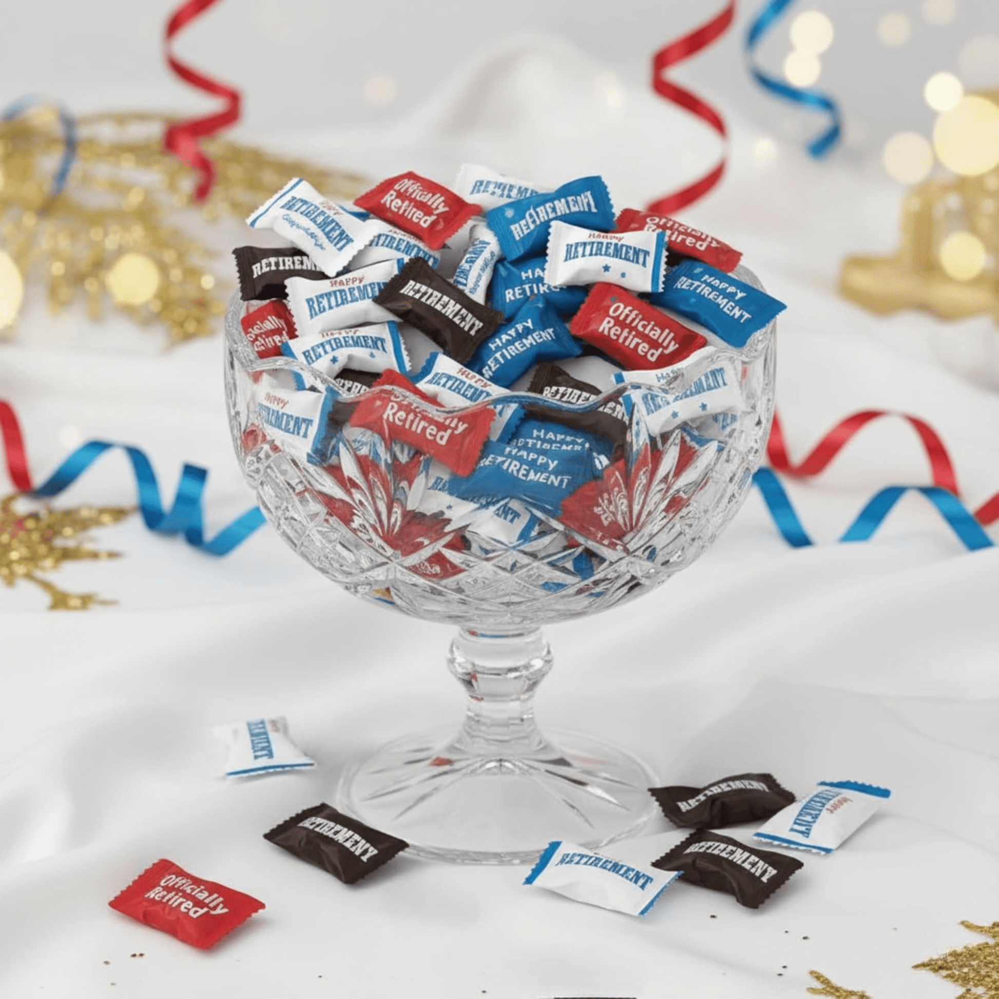 216ct Happy Retirement Mints Buttermints – Individually Wrapped Candy – Retirement Party Favors for Guests – Soft Dinner Mints for Celebrations - Tree Treasures