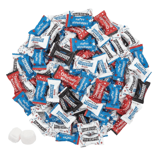 216ct Happy Retirement Mints Buttermints – Individually Wrapped Candy – Retirement Party Favors for Guests – Soft Dinner Mints for Celebrations - Tree Treasures