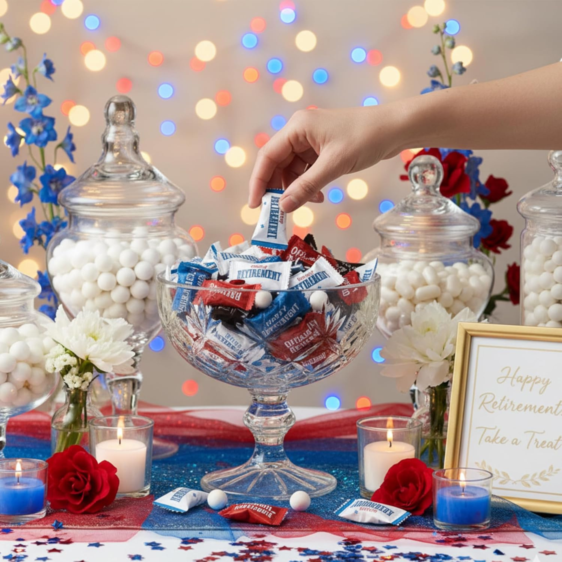 216ct Happy Retirement Mints Buttermints – Individually Wrapped Candy – Retirement Party Favors for Guests – Soft Dinner Mints for Celebrations - Tree Treasures