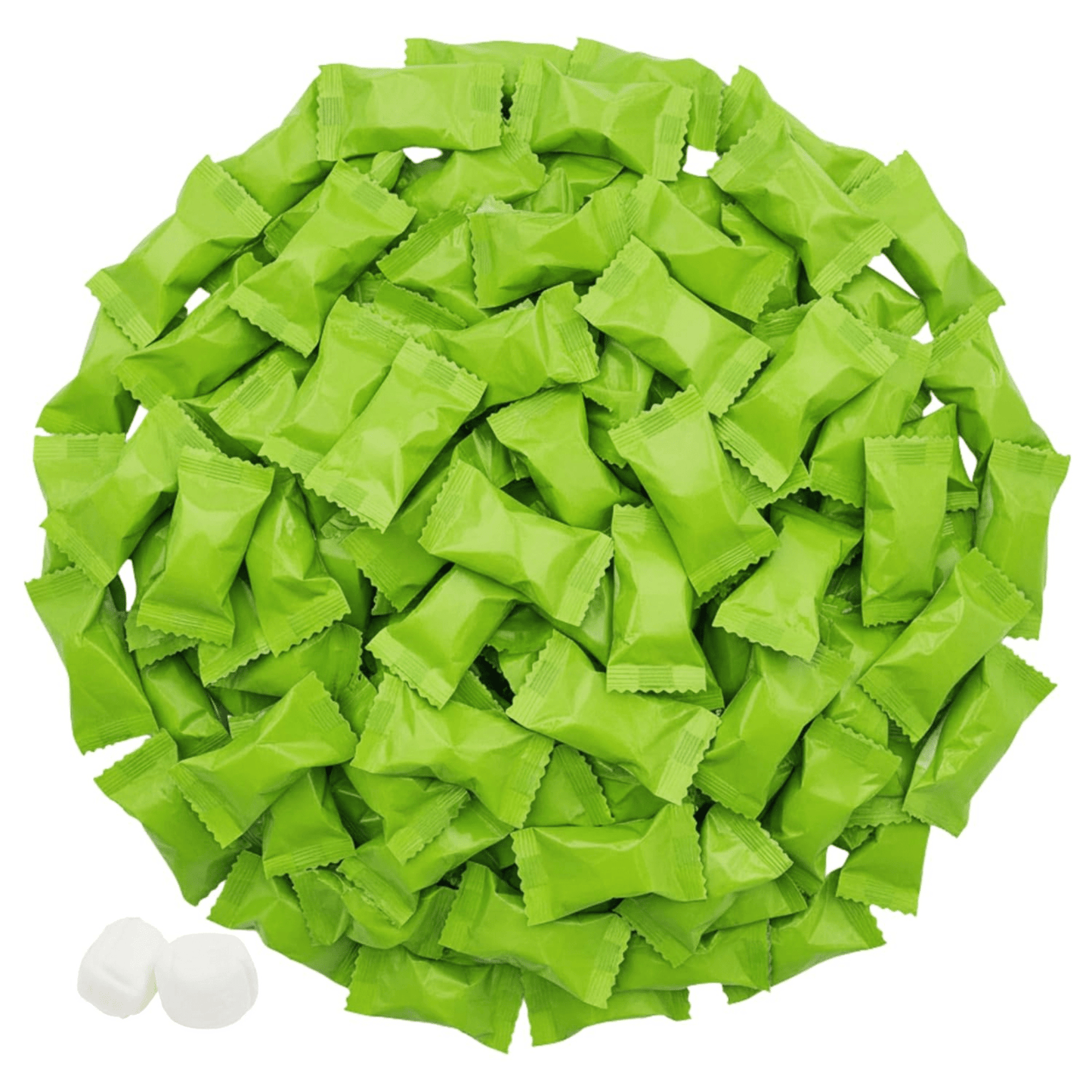 216ct Lime Green Butter Mints Individually Wrapped Bulk – Neon Buttermints for Weddings, Graduation, Candy Buffets and Christmas – Soft Green Mints - Tree Treasures