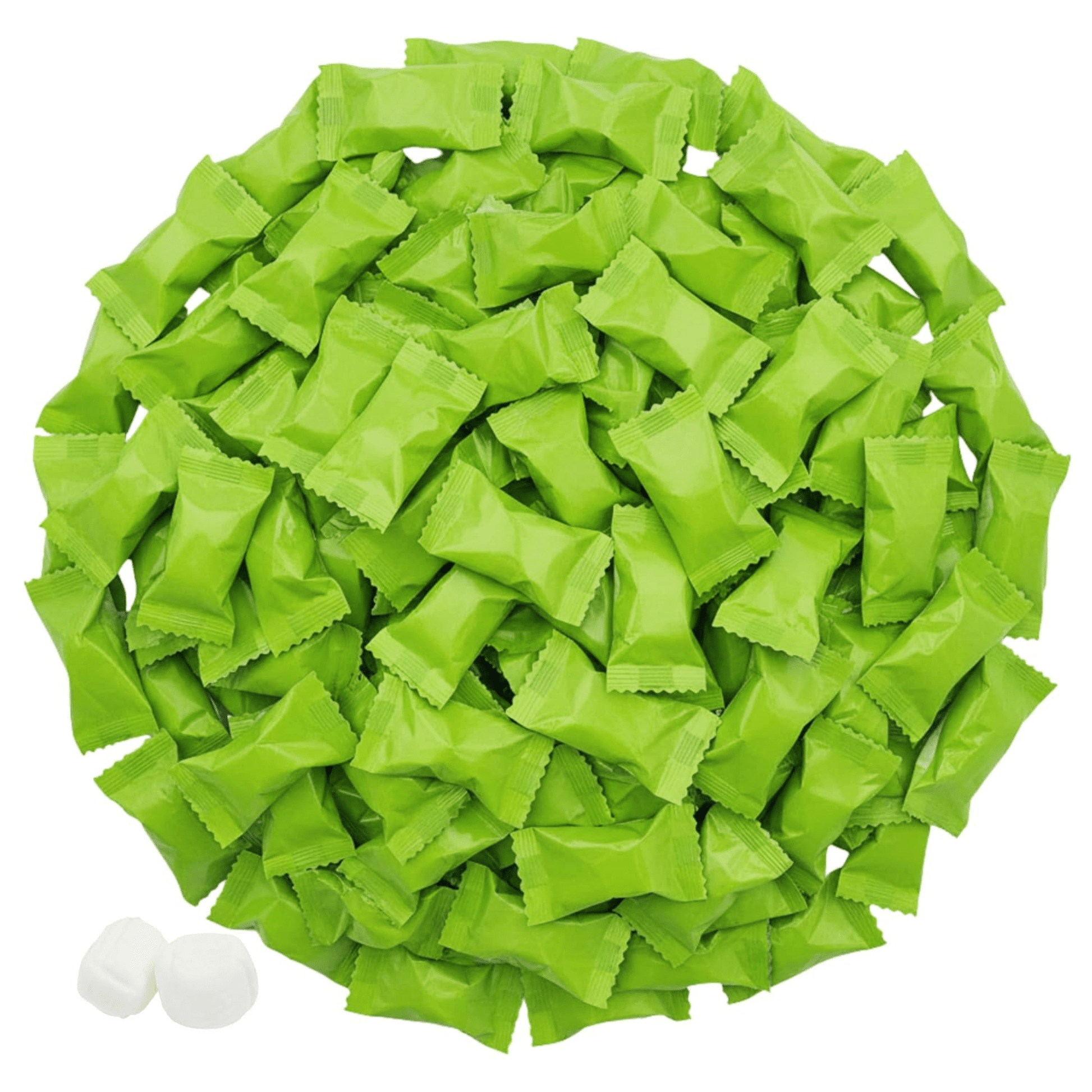 216ct Lime Green Butter Mints Individually Wrapped Bulk – Neon Buttermints for Weddings, Graduation, Candy Buffets and Christmas – Soft Green Mints - Tree Treasures