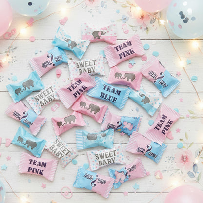 216ct Team Pink & Blue Baby Shower Buttermints - Tree Treasures