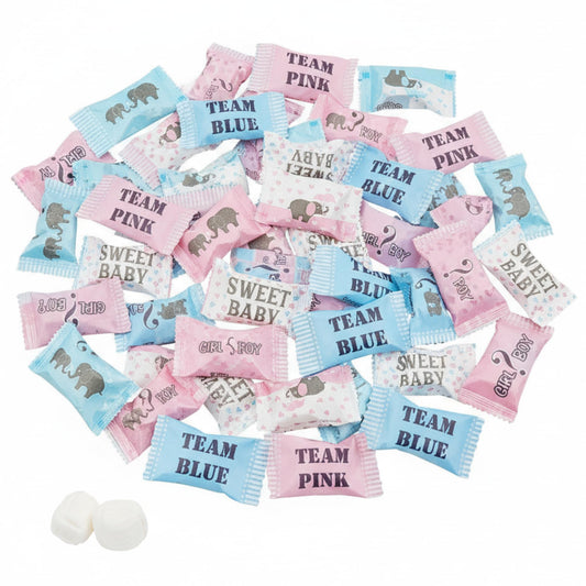 216ct Team Pink & Blue Baby Shower Buttermints - Tree Treasures