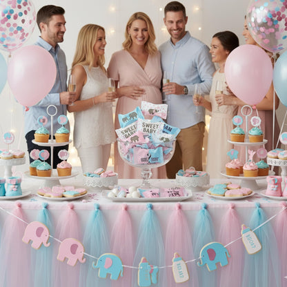 216ct Team Pink & Blue Baby Shower Buttermints - Tree Treasures