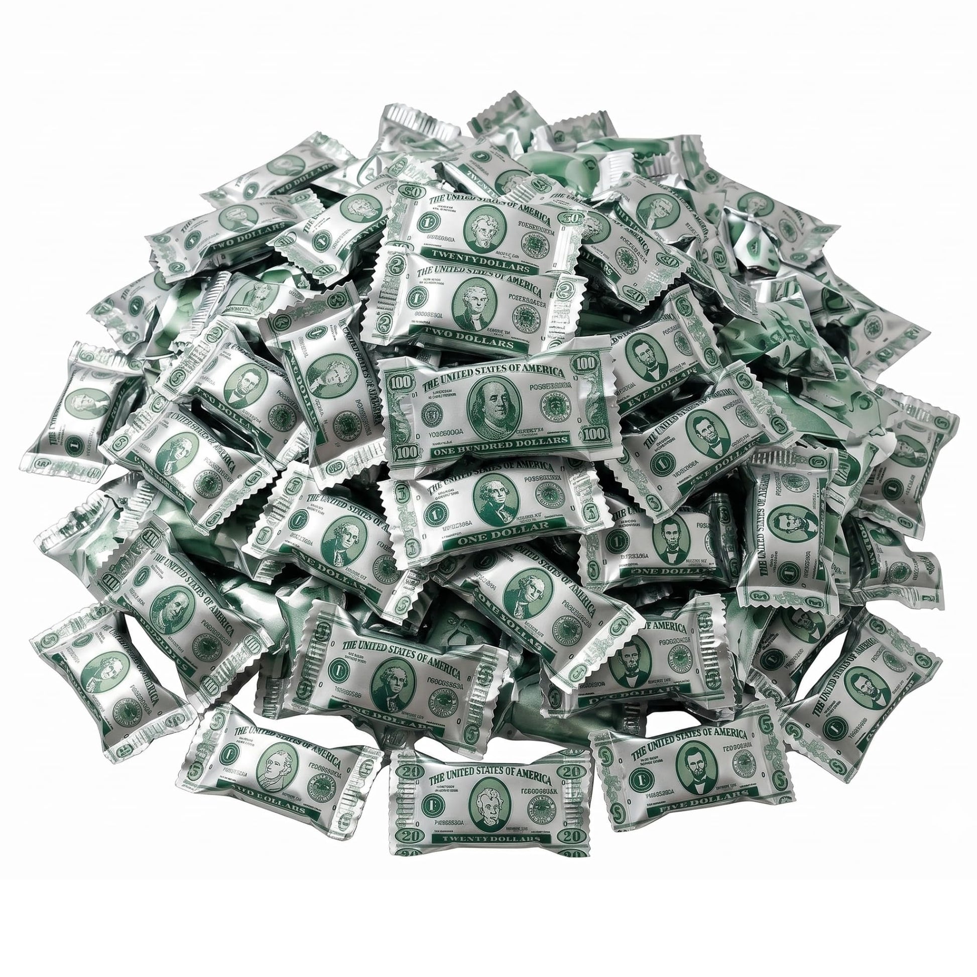 220ct Money Butter Mints – Individually Wrapped Dollar Bill Candy for Casino Night, Money Theme Parties & Party Favors