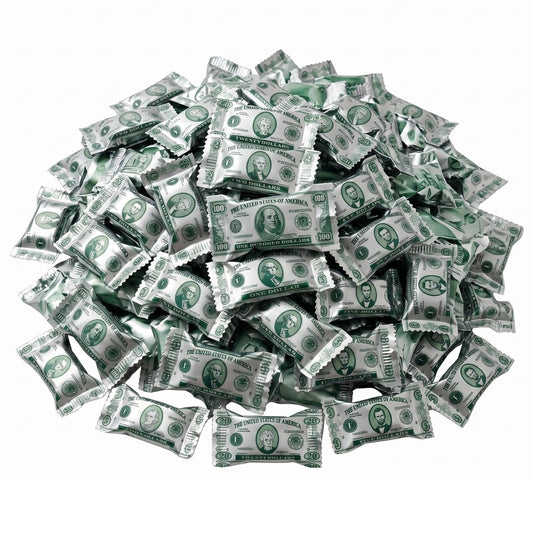 220ct Money Butter Mints – Individually Wrapped Dollar Bill Candy for Casino Night, Money Theme Parties & Party Favors