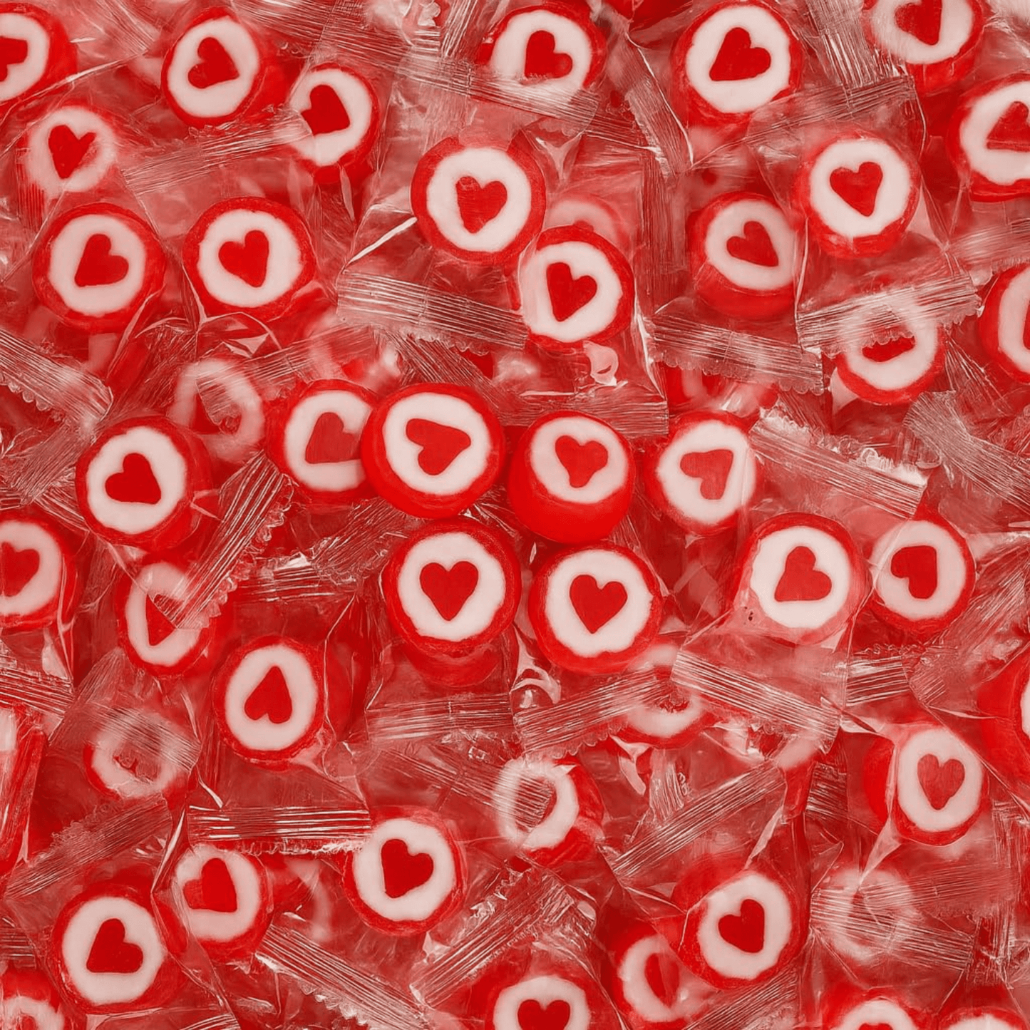 300pk Wedding Mints – 2 LB Pink Hard Candy Individually Wrapped with Heart, Individually Wrapped Candy Bulk – Sweet Buffet Favors for Baby Showers, Valentines, Weddings (Cherry) - Tree Treasures