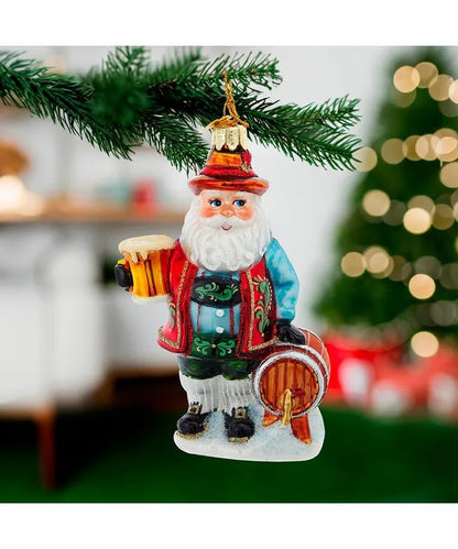 5 - Inch German Beer Santa Ornament – Noble Gems by Kurt Adler - Tree Treasures