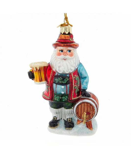 5 - Inch German Beer Santa Ornament – Noble Gems by Kurt Adler - Tree Treasures