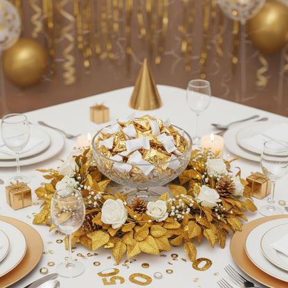 60ct White and Gold Buttermints Individually Wrapped Butter Mints Wedding Favors Baby Shower Party Candy Small Pack Thank You Gifts Elegant Formal Kosher