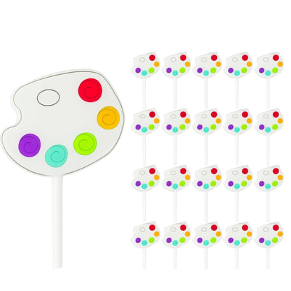 Little Artist Lollipops – Candy Paint Palette Party Favors, Individually Wrapped Raspberry Suckers for Art Birthday & Paint Parties (12ct, 24ct)