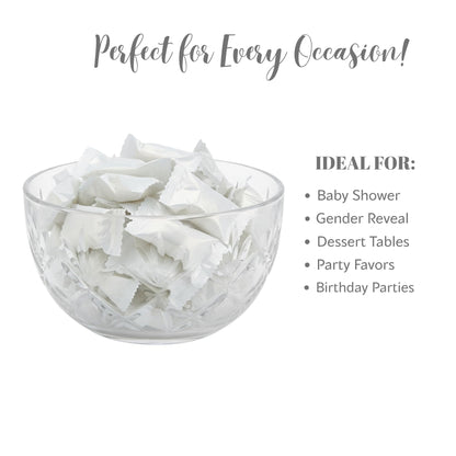 216ct White Buttermints Individually Wrapped – Bulk Wedding Mints, Soft Butter Mints for Candy Buffet, Party Favors & Hospitality