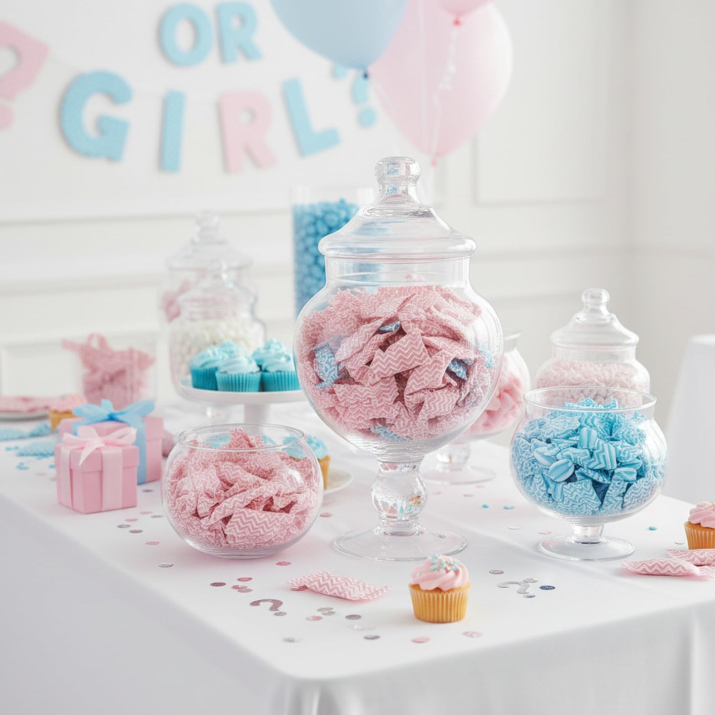 216ct Pink & Blue Buttermints Individually Wrapped – Gender Reveal Candy, Baby Shower Favors, Party Sweets & Candy Buffet Bulk