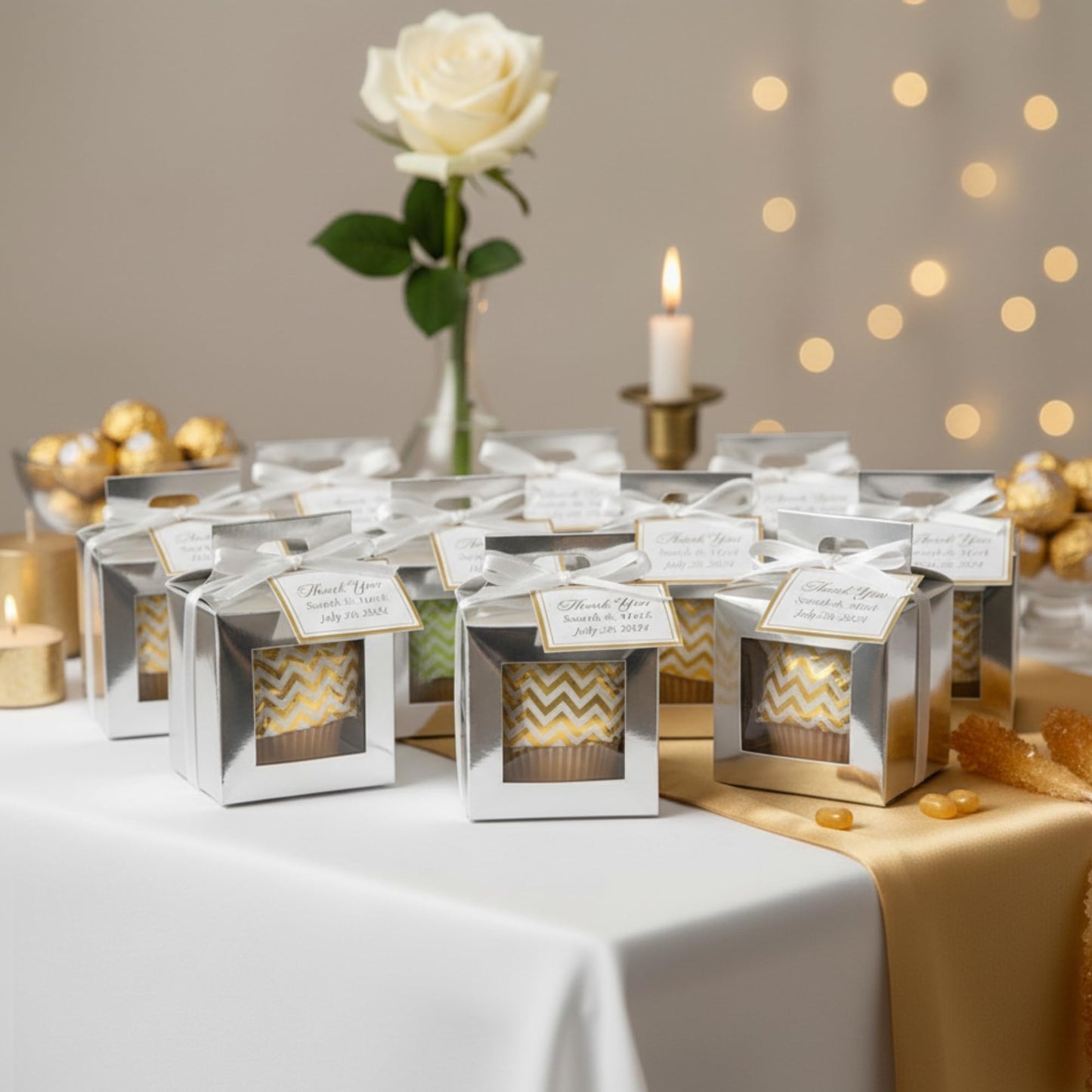 216ct Gold Buttermints Individually Wrapped – Bulk Soft Butter Mints for Weddings, Candy Buffets, Baby Showers, Retirement & Elegant Party Favors