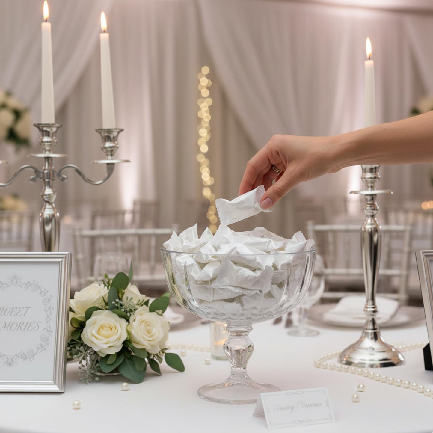216ct White Buttermints Individually Wrapped – Bulk Wedding Mints, Soft Butter Mints for Candy Buffet, Party Favors & Hospitality