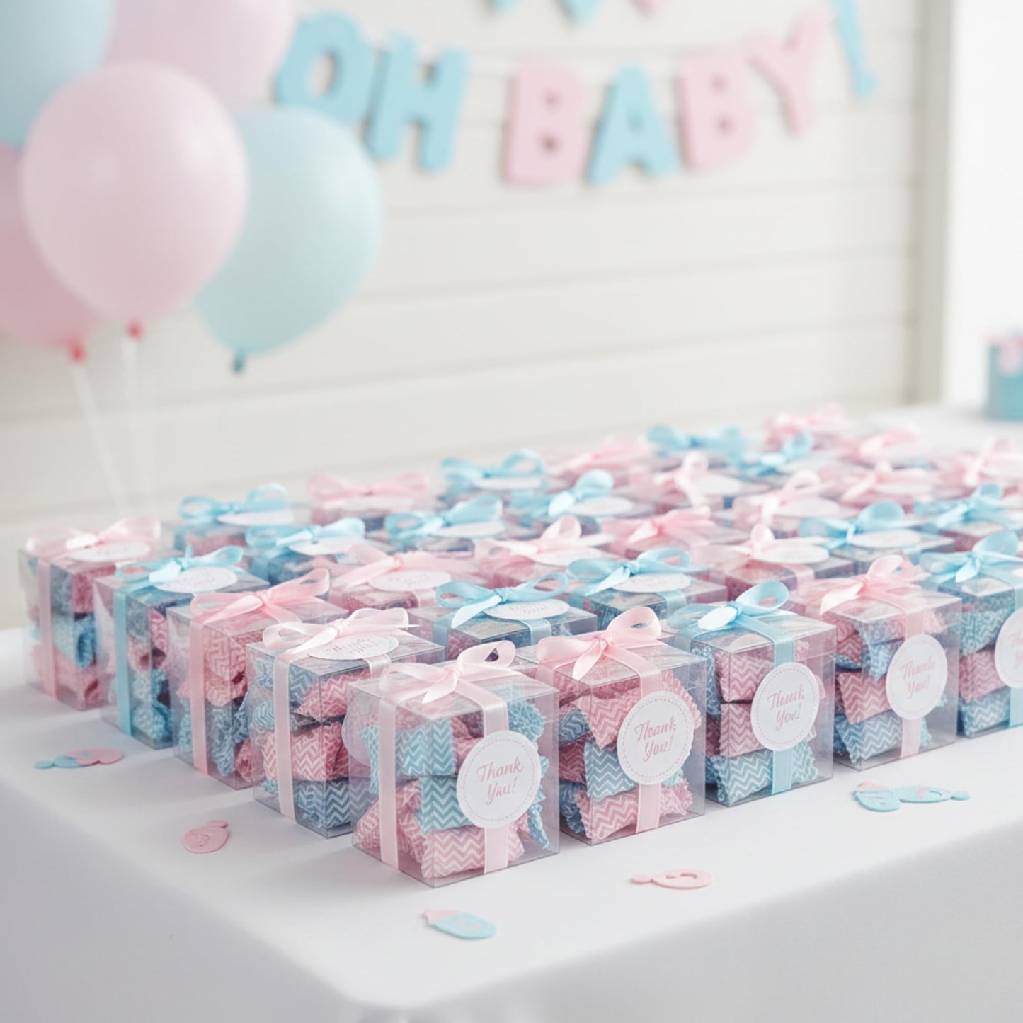 216ct Pink & Blue Buttermints Individually Wrapped – Gender Reveal Candy, Baby Shower Favors, Party Sweets & Candy Buffet Bulk