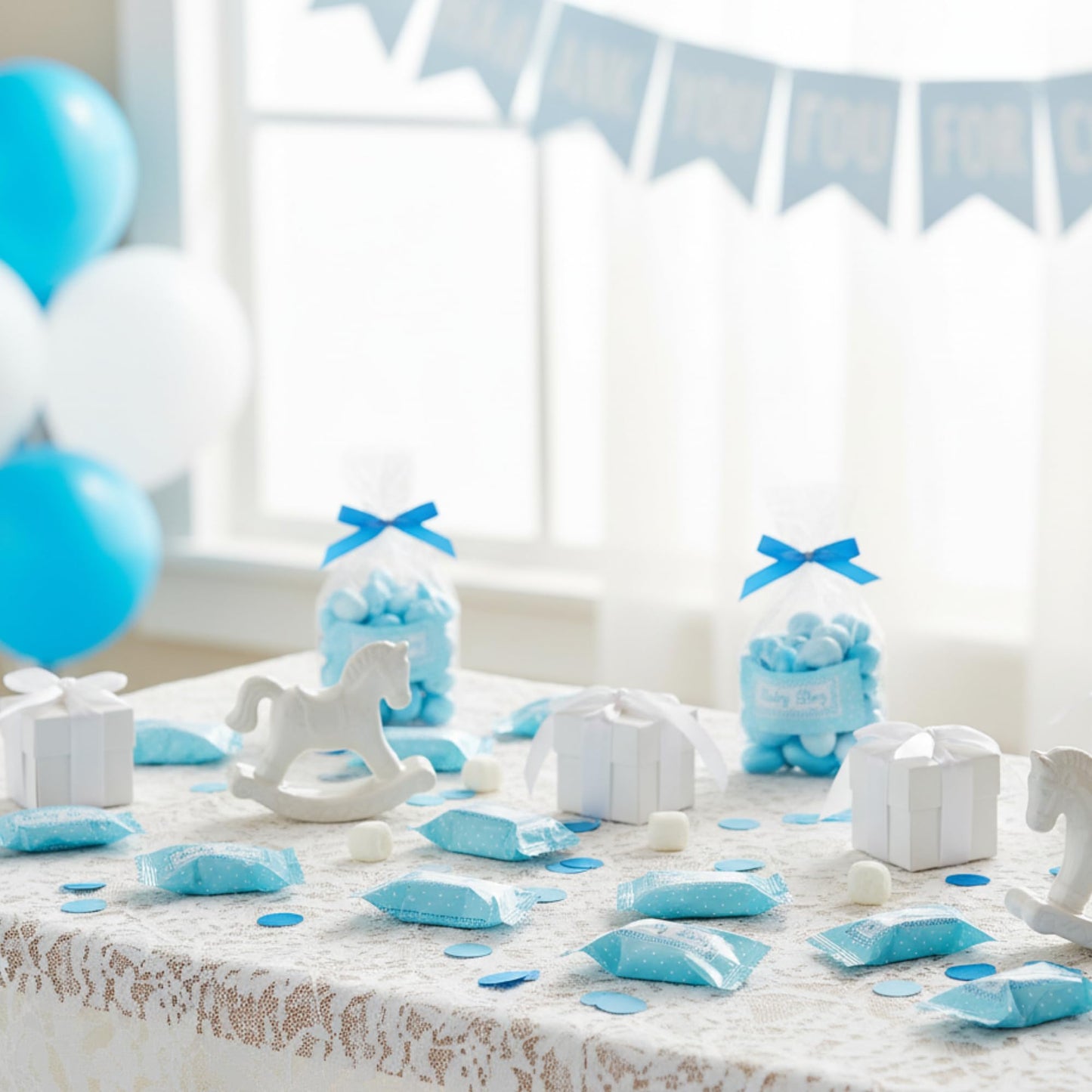 216ct Blue Buttermints Individually Wrapped – Bulk Baby Boy Candy for Baby Showers, Gender Reveal Games & Party Favors